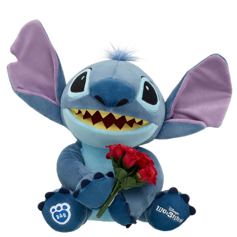 Disney Full of Love Valentine's Stitch Plush with Red Roses - Build-A-Bear Workshop&reg;